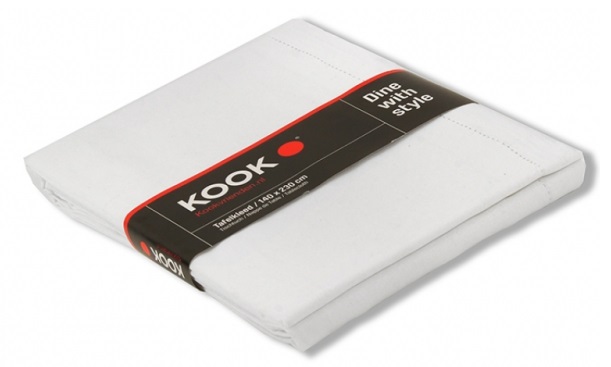 KOOK Tafelkleed Gemeleerd Wit 140 x 230 cm KOOK Tafelkleed Gemeleerd Wit 140 x 230 cm