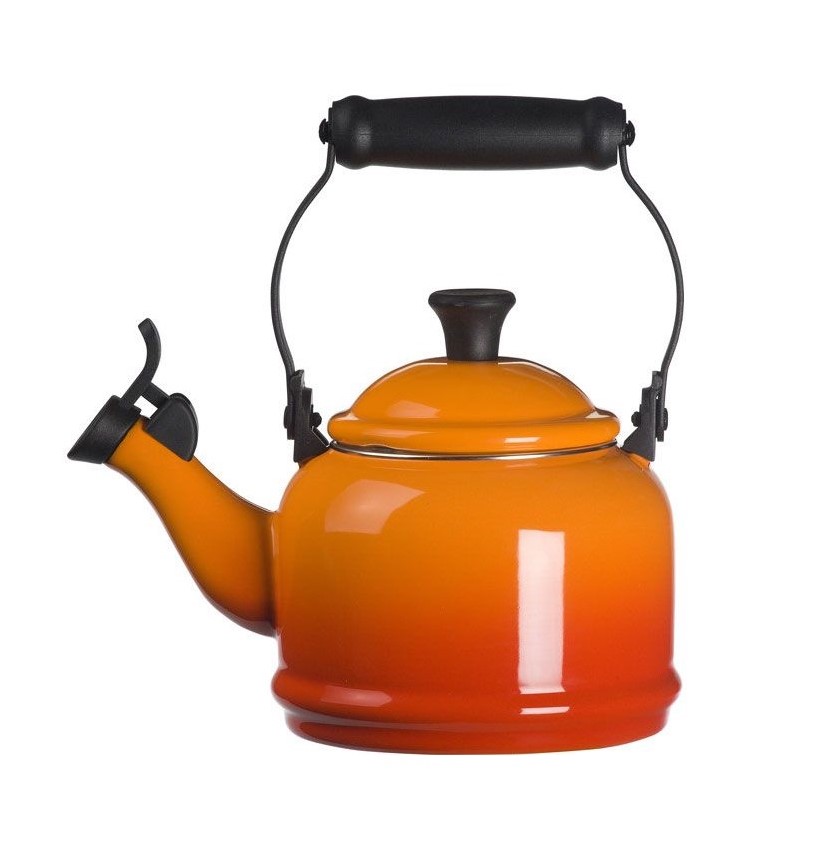 Le Creuset Fluitketel Demi Oranje Rood 11 Liter le creuset kopen in de aanbieding