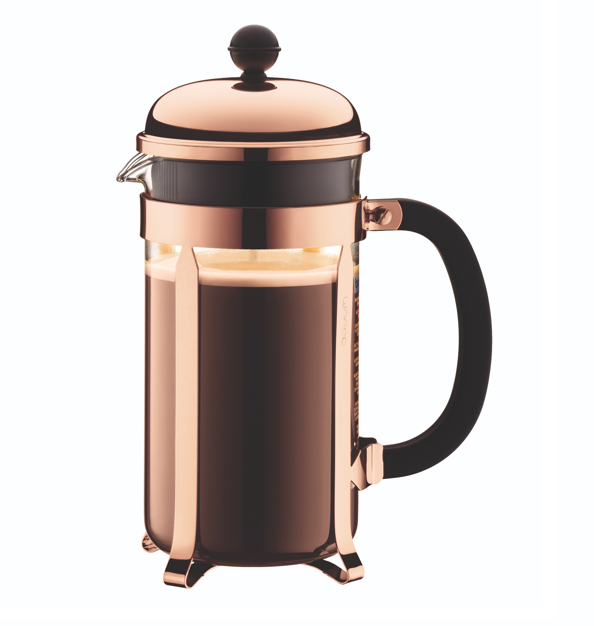Bodum Cafetiere Chambord Zwart/Koper 1 Liter Bodum Cafetiere Chambord Zwart/Koper 1 Liter