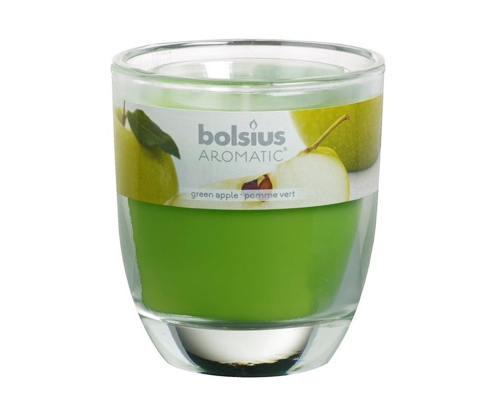 Bolsius Geurkaars In Glas Aromatic Green Apple 8070 Mm bolsius kopen in de aanbieding