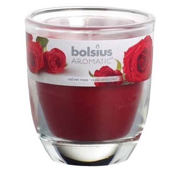 Bolsius Geurkaars In Glas Aromatic Velvet Rose 120100 Mm bolsius kopen in de aanbieding