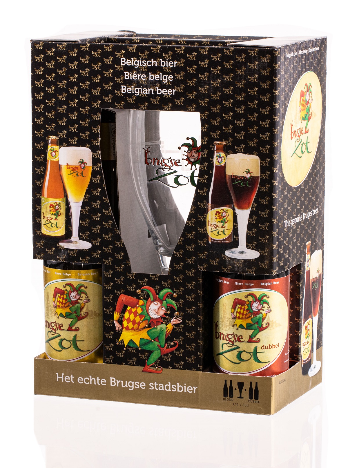 Brugse Zot Bierpakket 4 x 33 cl + Glas Brugse Zot Bierpakket 4 x 33 cl + Glas