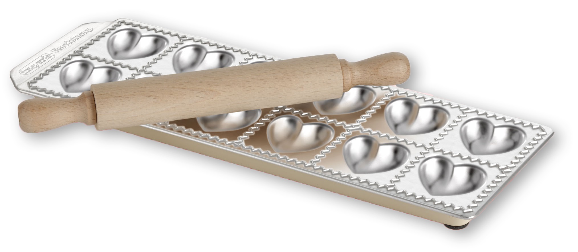 Imperia Ravioli Maker Met Deegroller 12 Hartjes Imperia Ravioli Maker Met Deegroller 12 Hartjes