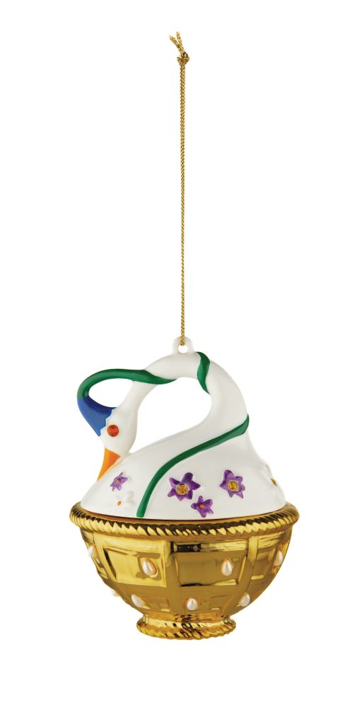 Alessi Faberjori Zwaan Kerstbal Mj1610 alessi kopen in de aanbieding