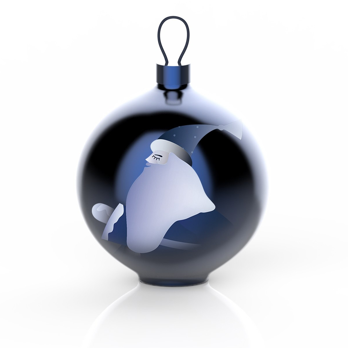 Alessi Blue Christmas Babbo Kerstbal Aaa074 alessi kopen in de aanbieding