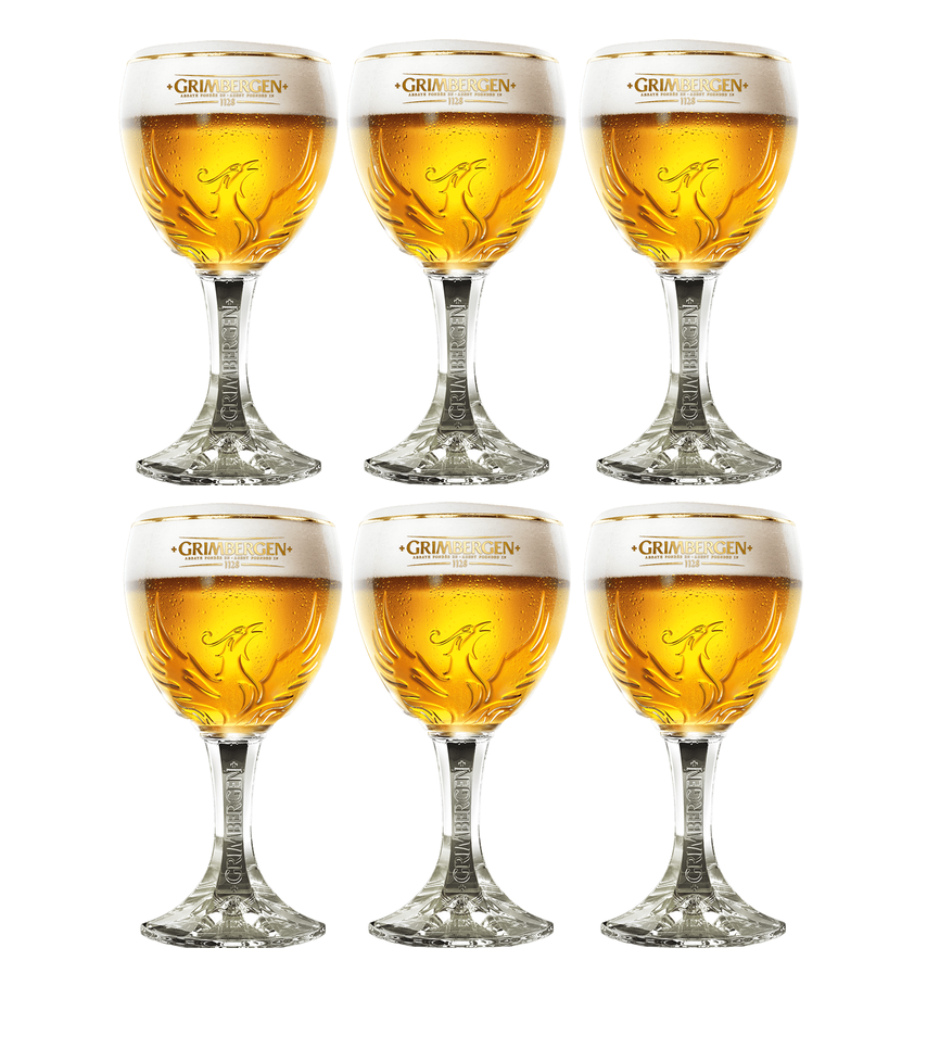 Grimbergen Bierglazen Op Voet 33 cl - 6 Stuks Grimbergen Bierglazen Op Voet 33 cl - 6 Stuks