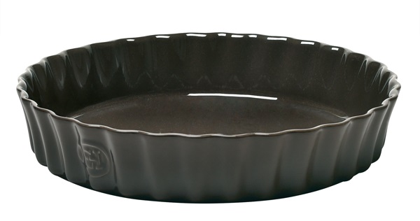 Emile Henry Quicheform Kohle 28 cm Schwarz 28x28x5 cm / Inhalt: 2.50 Liter