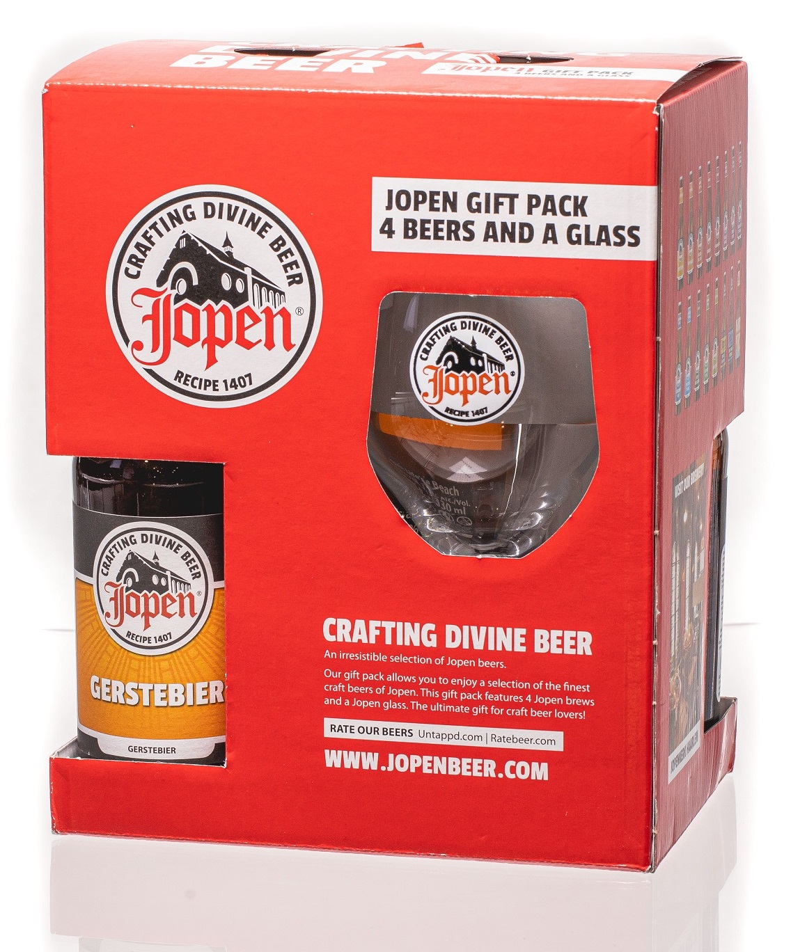Jopen Bierpakket 4 x 33 cl + Glas Jopen Bierpakket 4 x 33 cl + Glas