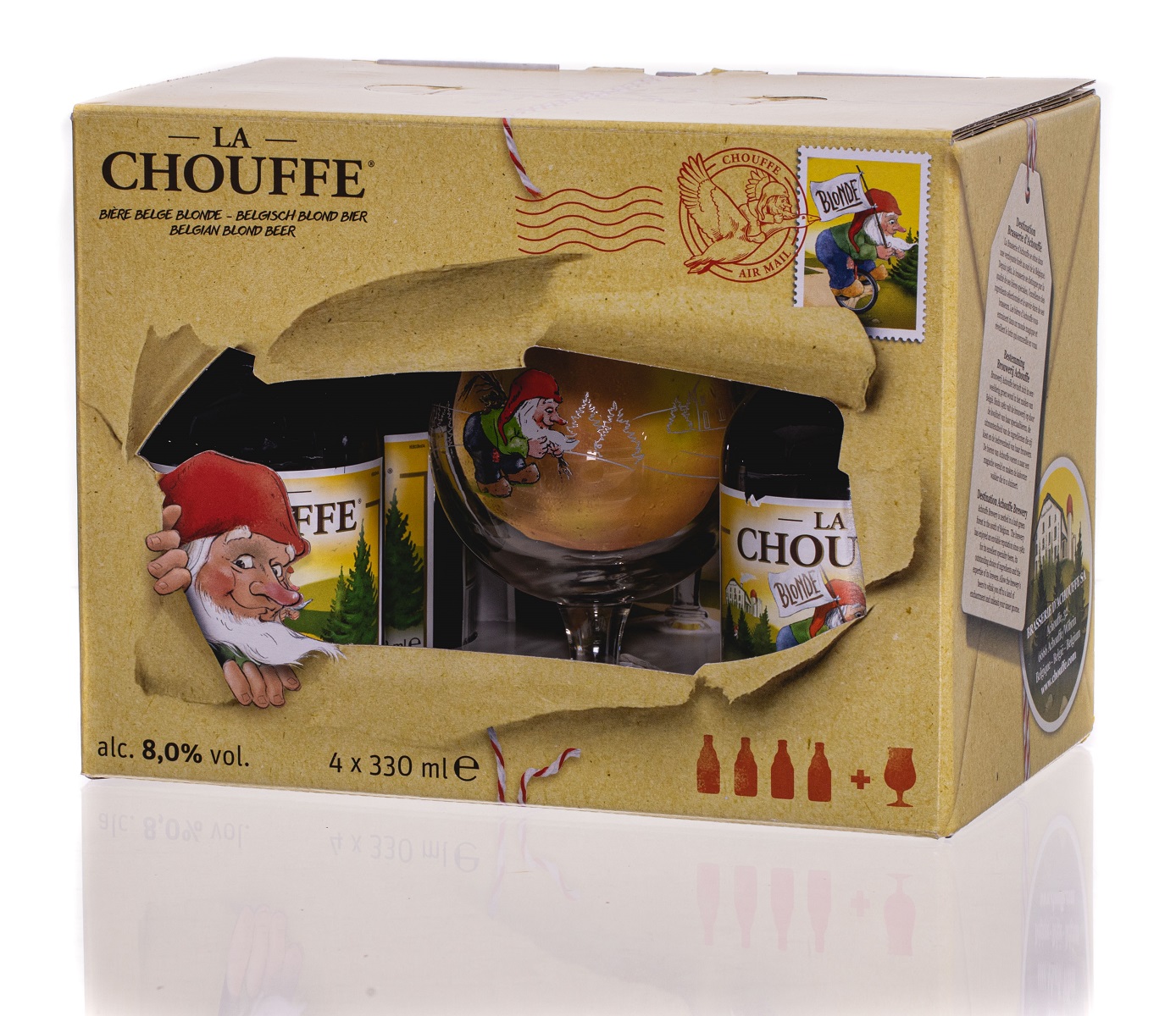 La Chouffe Bierpakket 4 x 33 cl + Glas La Chouffe Bierpakket 4 x 33 cl + Glas