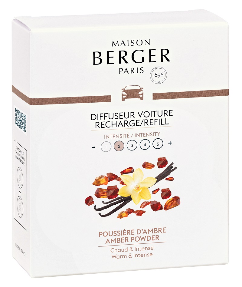 Maison Berger Autoparfum Navulling Amber Powder - 2 Stuks Maison Berger Autoparfum Navulling Amber Powder - 2 Stuks