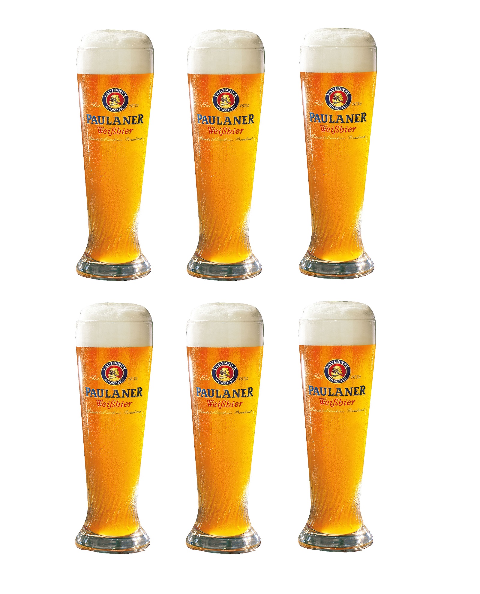 Paulaner Bierglazen Weizen 30 cl - 6 Stuks Paulaner Bierglazen Weizen 30 cl - 6 Stuks