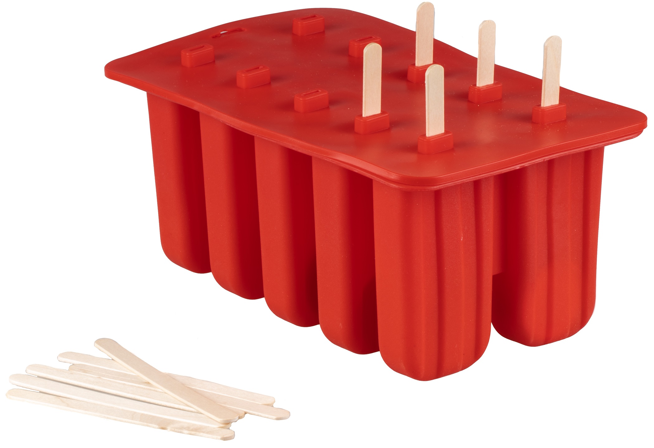 Sareva IJsjesmaker Siliconen Rood - 10 IJsjes Sareva IJsjesmaker Siliconen Rood - 10 IJsjes