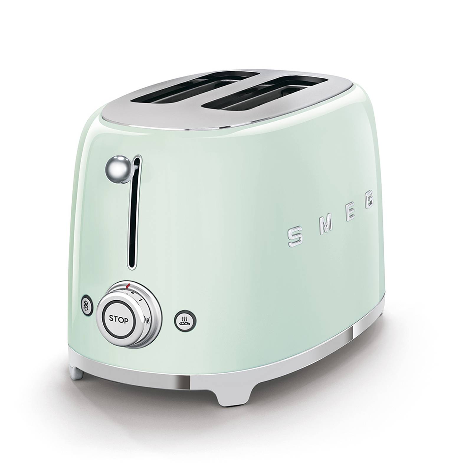 SMEG Broodrooster Watergroen 2x2 TSF01PGEU SMEG Broodrooster Watergroen 2x2 TSF01PGEU