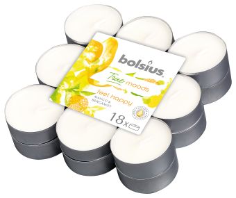 Bolsius Theelichten True Moods Feel Happy 18 Stuks Bolsius Theelichten True Moods Feel Happy 18 Stuks