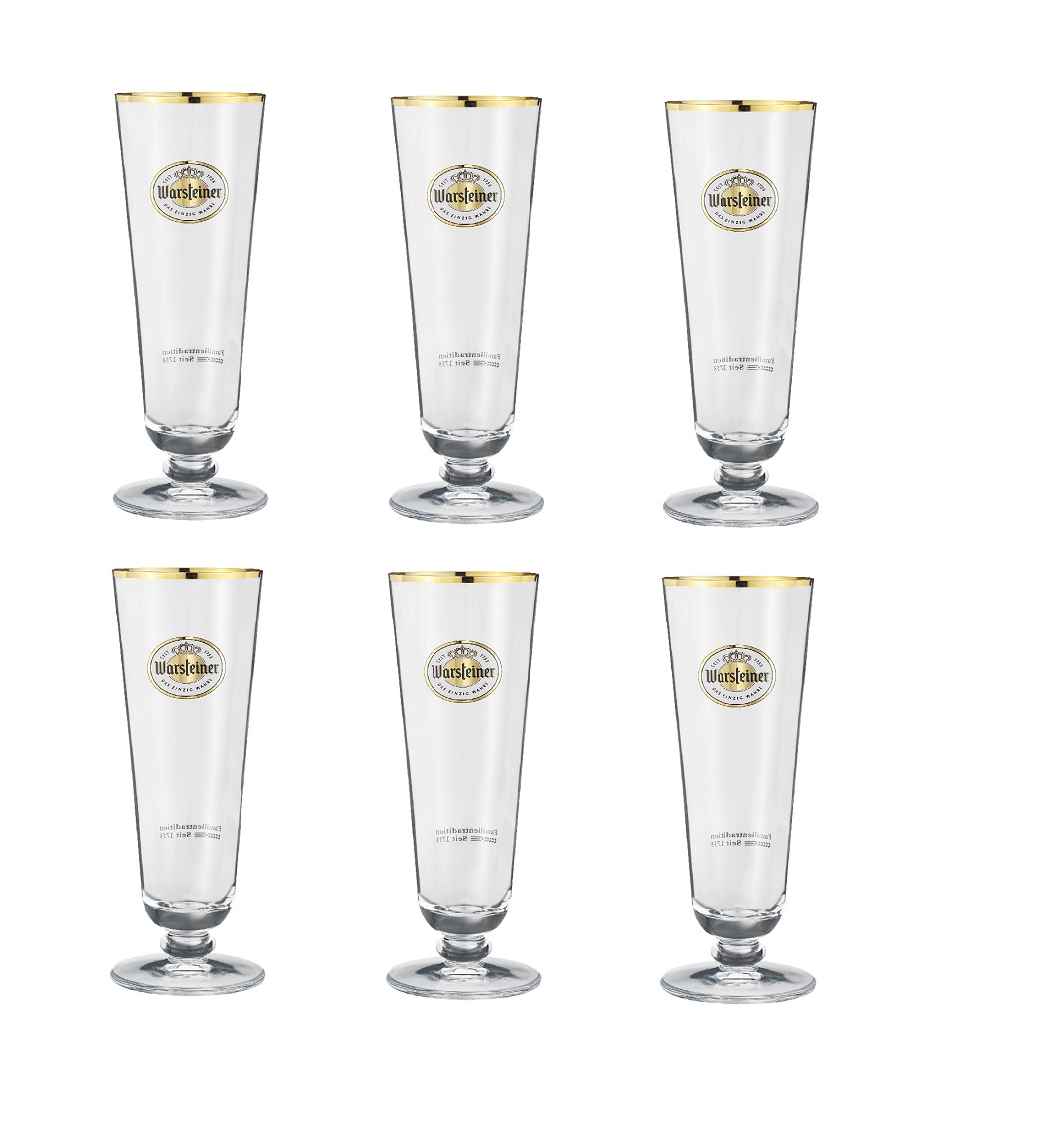 Warsteiner Bierglazen Op Voet 30 cl - 6 Stuks Warsteiner Bierglazen Op Voet 30 cl - 6 Stuks