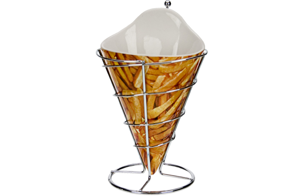 Cosy & Trendy Frietzak Deco Met RVS Houder Cosy & Trendy Frietzak Deco Met RVS Houder