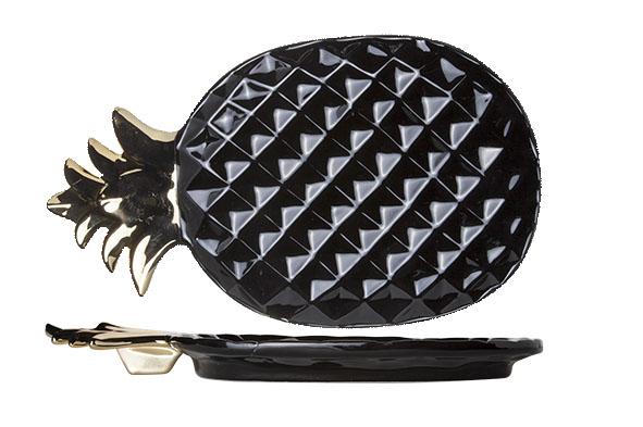 Cosy Trendy Serveerschaal Ananas Zwart 35 X 205 cosy trendy kopen in de aanbieding