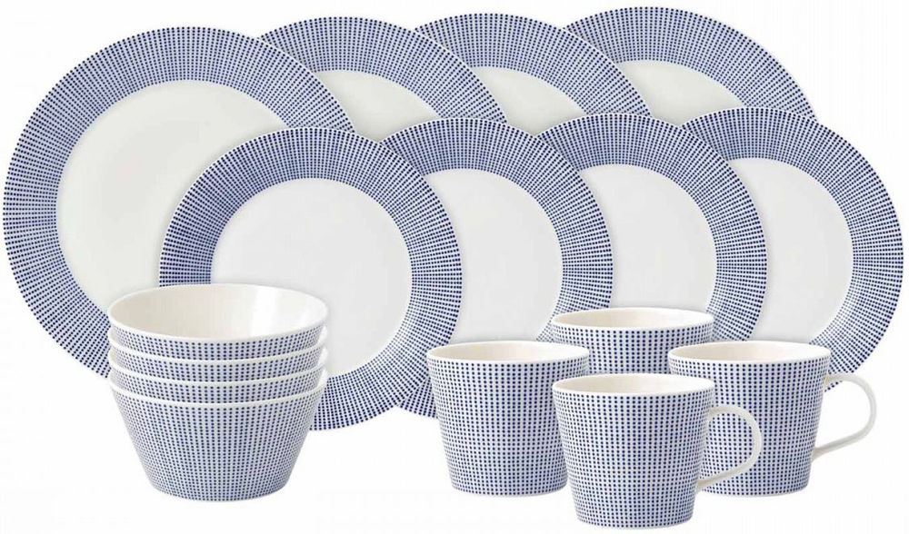 Royal Doulton Serviesset Pacific Dot 16-Delig Royal Doulton Serviesset Pacific Dot 16-Delig
