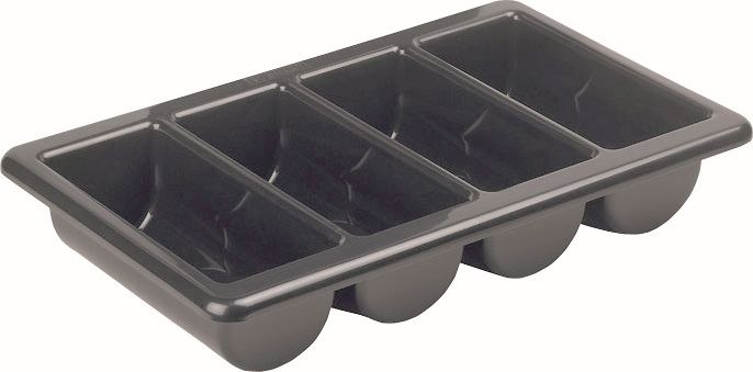 Easyline Bestekbak Zwart 4 Vaks easyline kopen in de aanbieding