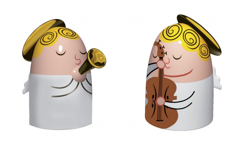 Alessi Kerstengeltjes Angels Band AMGI26SET1 Door Massimo Giacon Alessi Kerstengeltjes Angels Band AMGI26SET1 Door Massimo Giacon