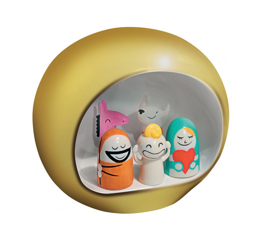 Alessi Kerststal Amgi10 Goud alessi kopen in de aanbieding