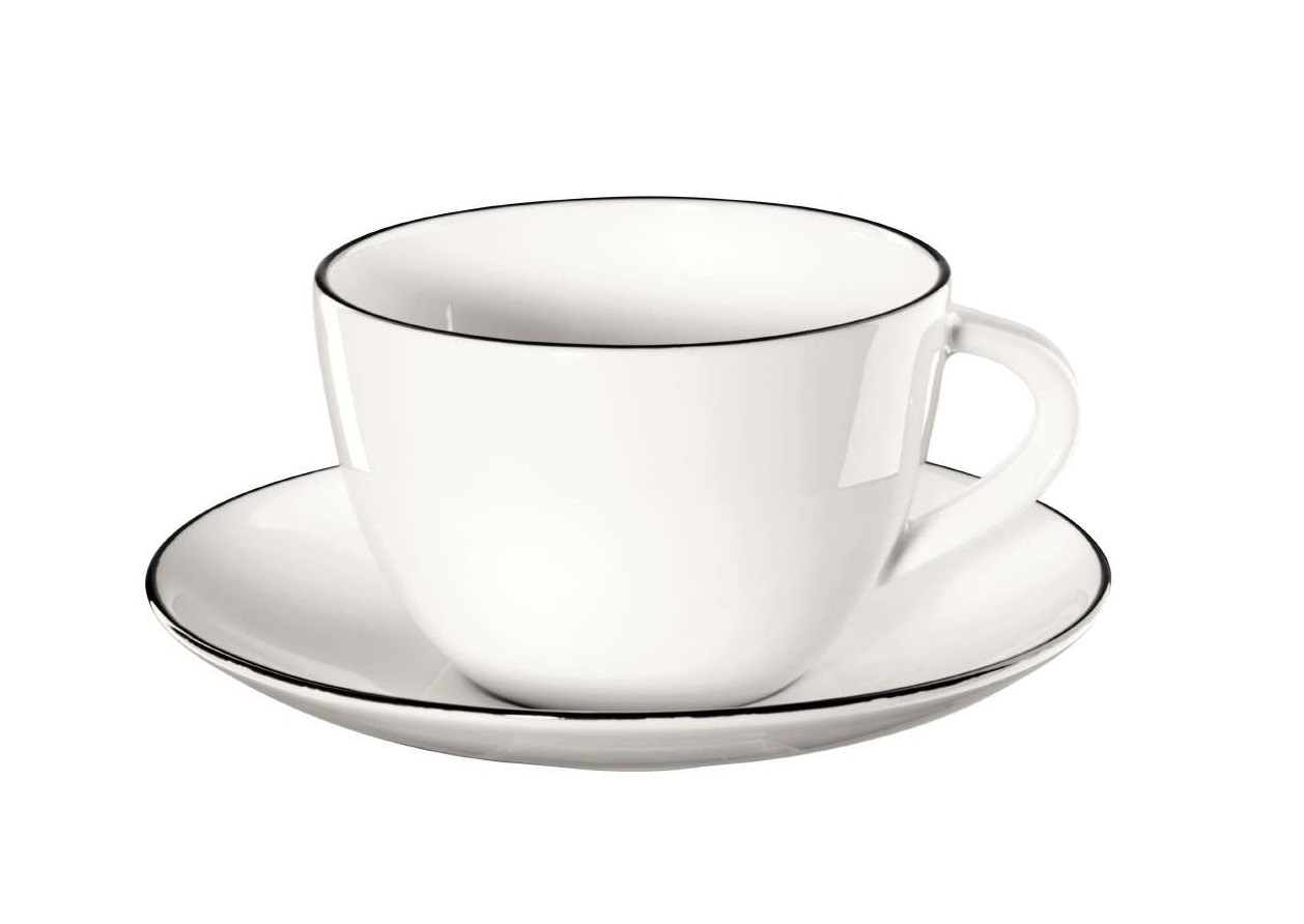 Asa Selection Ligne Noir Koffiekop Met Schotel 21Cl asa selection kopen in de aanbieding Asa Selection Ligne Noir Koffiekop Met Schotel 21Cl asa selection kopen in de aanbieding