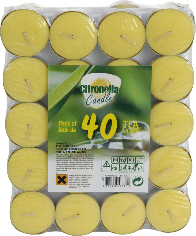 Excellent Houseware Citronella Theelichten 40 Stuks excellent houseware kopen in de aanbieding