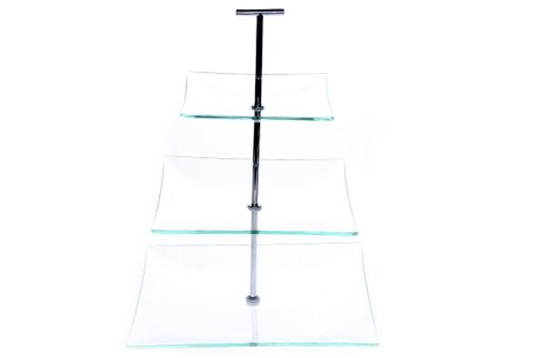 Cosy & Trendy Etagere Glas Vierkant 3 Laags Cosy & Trendy Etagere Glas Vierkant 3 Laags