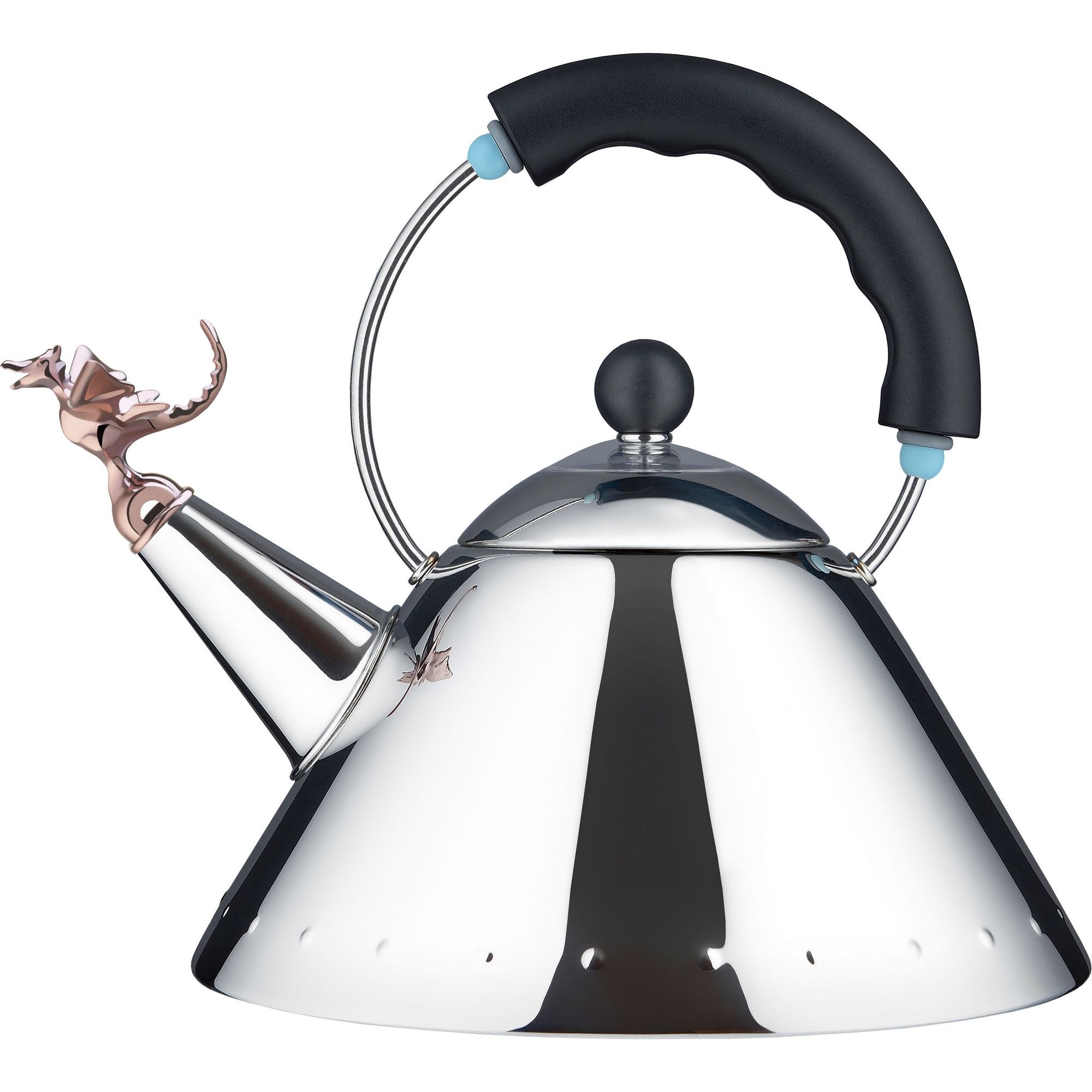 Alessi Fluitketel Tea Rex Zwart - 2 Liter Alessi Fluitketel Tea Rex Zwart - 2 Liter